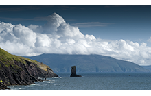 vertical rock stand at Bull's Head sea somewhere in the Dingle Peninsula